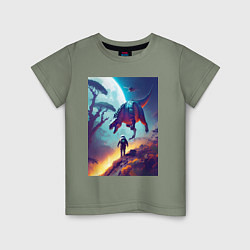 Детская футболка Космонавт на затерянной планете