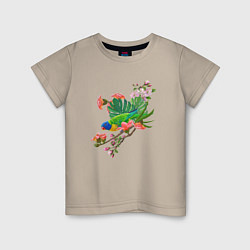 Детская футболка Попугай кокосовый лорикет