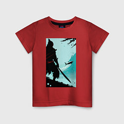 Детская футболка Самурай и акула