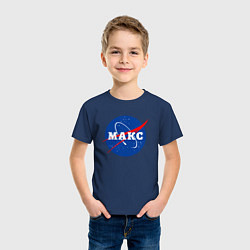 Футболка хлопковая детская Макс Наса, цвет: тёмно-синий — фото 2