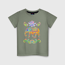 Детская футболка Индийский слон батик