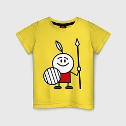Футболка хлопковая детская Туземец, цвет: желтый