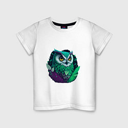 Детская футболка Изумрудная сова