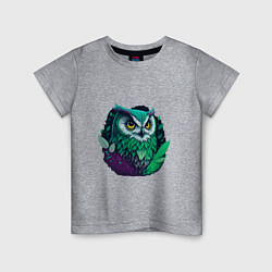 Детская футболка Изумрудная сова