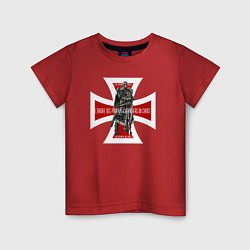 Детская футболка Тамплиер Рыцарь на фоне Мальтийского креста