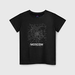 Детская футболка Moscow map