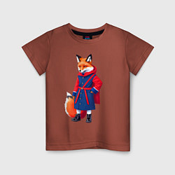 Детская футболка Модная лисичка - нейросеть