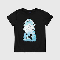 Футболка хлопковая детская Март 7 Honkai, цвет: черный