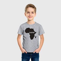 Футболка хлопковая детская Africa home, цвет: меланж — фото 2