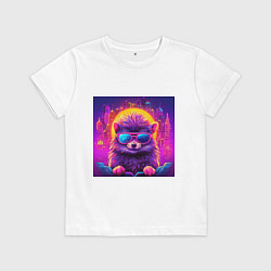 Детская футболка Неоновый ежик в очках