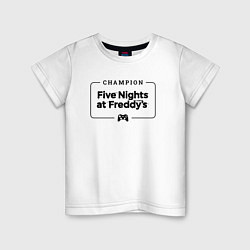 Детская футболка FNAF gaming champion: рамка с лого и джойстиком