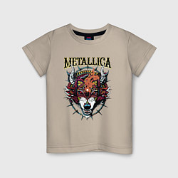 Детская футболка Metallica - wolfs muzzle - thrash metal