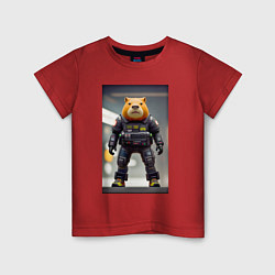 Детская футболка Capy-policeman - cyberpunk