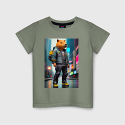Детская футболка Cool Capy - New York - cyberpunk - neural network