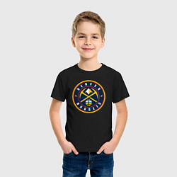 Футболка хлопковая детская Denver Nuggets, цвет: черный — фото 2