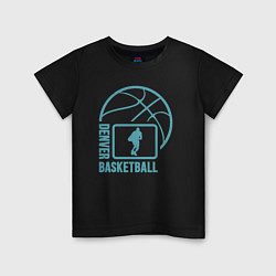Футболка хлопковая детская Denver basket, цвет: черный