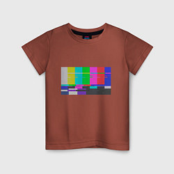 Детская футболка Разноцветные полосы в телевизоре