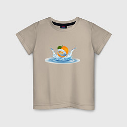 Детская футболка Золотая рыбка в апельсине