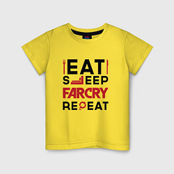 Детская футболка Надпись: eat sleep Far Cry repeat