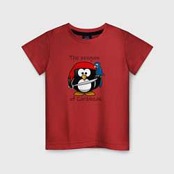 Детская футболка Пингвин Карибского моря