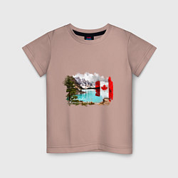 Детская футболка Канада и канадский флаг