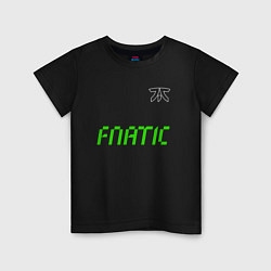 Футболка хлопковая детская Fnatic арт, цвет: черный