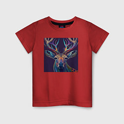 Детская футболка Красочный олень - нейросеть