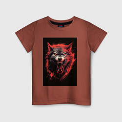 Футболка хлопковая детская Red wolf, цвет: кирпичный