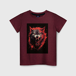 Детская футболка Red wolf