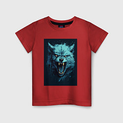Детская футболка Blue wolf