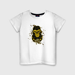 Детская футболка Крутая горилла с наушниками