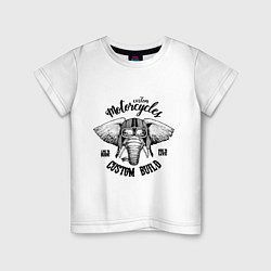 Детская футболка Байкер слон