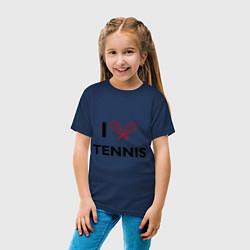 Футболка хлопковая детская I Love Tennis, цвет: тёмно-синий — фото 2