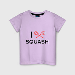 Детская футболка I Love Squash