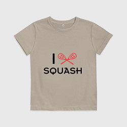Детская футболка I Love Squash