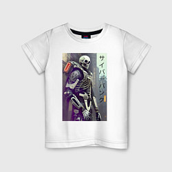Детская футболка Cyber skeleton - metropolis - neural network
