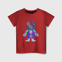 Детская футболка Мишка космонавт