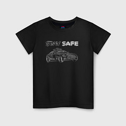 Детская футболка Stay safe white