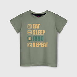 Детская футболка Eat sleep judo