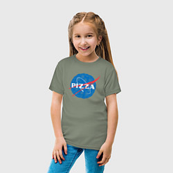 Футболка хлопковая детская Pizza, цвет: авокадо — фото 2