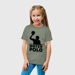 Футболка хлопковая детская Водное поло, цвет: авокадо — фото 2