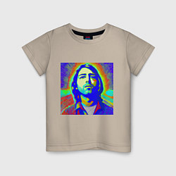 Детская футболка Kurt Cobain Glitch Art