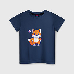 Детская футболка Милая мультяшная лиса