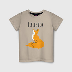 Детская футболка Надпись маленькая лиса