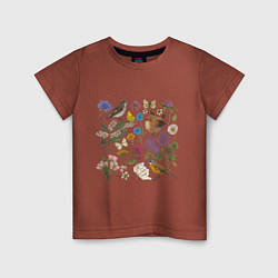 Детская футболка Цветение и птички