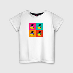 Детская футболка Chicken Gun: цветные квадраты
