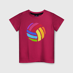 Детская футболка Rainbow volleyball