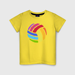 Детская футболка Rainbow volleyball