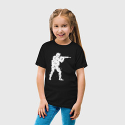 Футболка хлопковая детская Soldier counter strike, цвет: черный — фото 2
