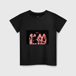 Детская футболка Группа BLACKPINK в ярко-розовых тонах
